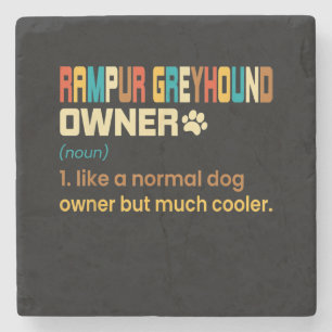 Funny Rampur Greyhound Retro Dog mama Pa G Stenen Onderzetter