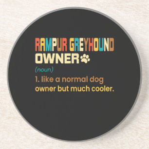 Funny Rampur Greyhound Retro Dog mama Pa G Zandsteen Onderzetter