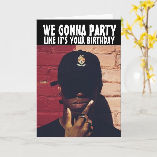 FUNNY RAP RAPPER BIRTHDAY KAART (Gele Bloem)