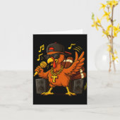 Funny Rapper Turkey_hip Hop Thanksgiving Day Drip  Kaart (Gele Bloem)