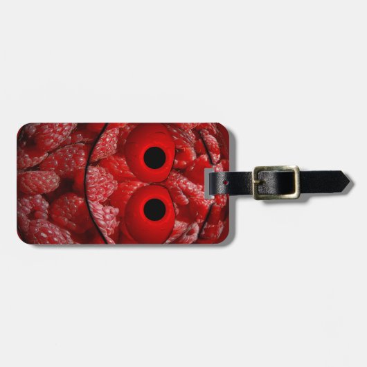 Funny Raspberry Emoticon Bagagelabel (Voorkant horizontaal)