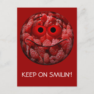 Funny Raspberry Emoticon Briefkaart