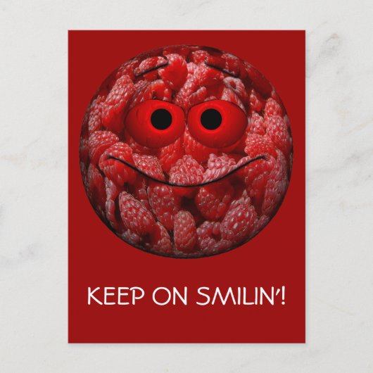 Funny Raspberry Emoticon Briefkaart (Voorkant)