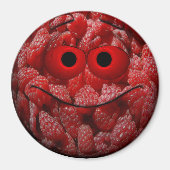 Funny Raspberry Emoticon Magneet (Voorkant)