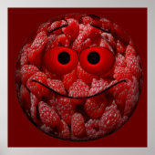 Funny Raspberry Emoticon Poster (Voorkant)