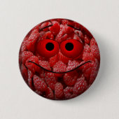 Funny Raspberry Emoticon Ronde Button 5,7 Cm (Voorkant)