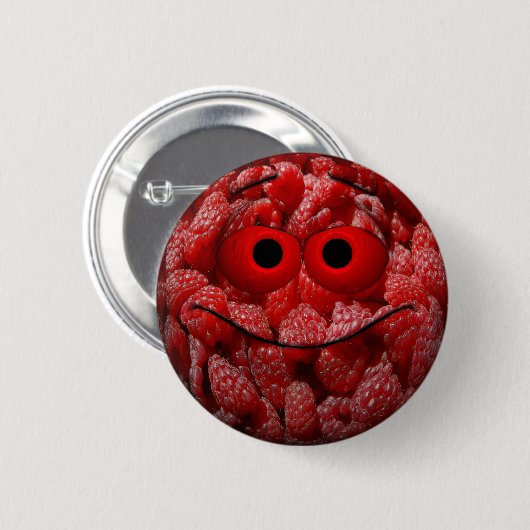 Funny Raspberry Emoticon Ronde Button 5,7 Cm (Voorkant /achterkant)