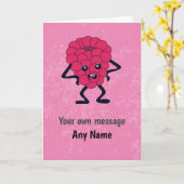 Funny Raspberry Thed Custom Birthday of Any Kaart (Gele Bloem)