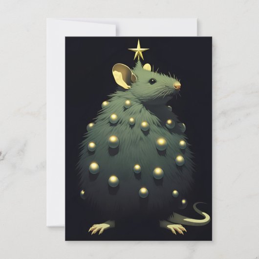Funny Rat Christmas Cards Feestdagenkaart (Voorkant)