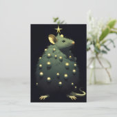 Funny Rat Christmas Cards Feestdagenkaart (Staand voorkant)