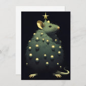 Funny Rat Christmas Cards Feestdagenkaart (Voorkant / Achterkant)