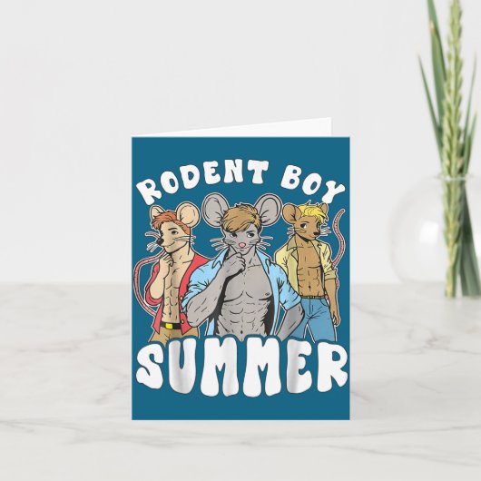 Funny Rat Lover Quote Rodent Boy Summer Cool Vacat Kaart (Voorkant)