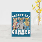Funny Rat Lover Quote Rodent Boy Summer Cool Vacat Kaart (Gele Bloem)