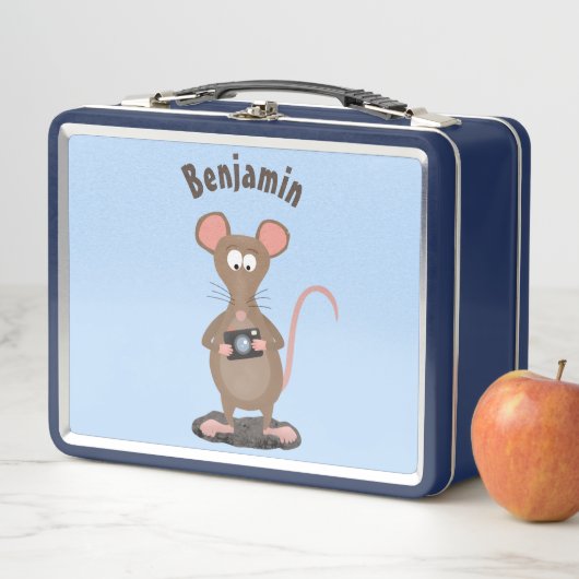 Funny rat met camera-cartoon illustratie (In situ)