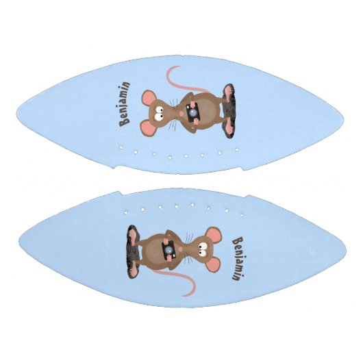 Funny rat met camera-cartoon illustratie american football (Panelen)