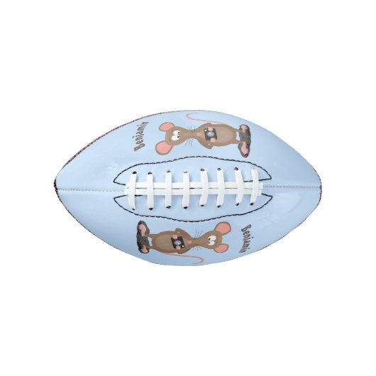 Funny rat met camera-cartoon illustratie american football (Voorkant)