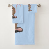 Funny rat met camera-cartoon illustratie bad handdoek (Insitu)