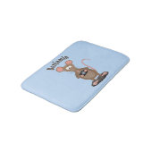 Funny rat met camera-cartoon illustratie badmat (Gekanteld)