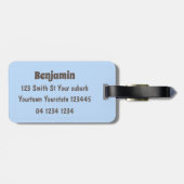 Funny rat met camera-cartoon illustratie bagagelabel (Achterkant horizontaal)