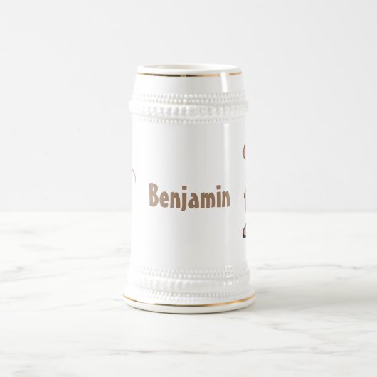 Funny rat met camera-cartoon illustratie bierpul (Center)