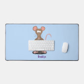 Funny rat met camera-cartoon illustratie bureaumat (Keyboard & Muis)