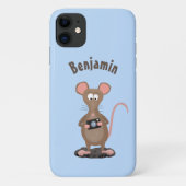 Funny rat met camera-cartoon illustratie Case-Mate iPhone case (Achterkant)