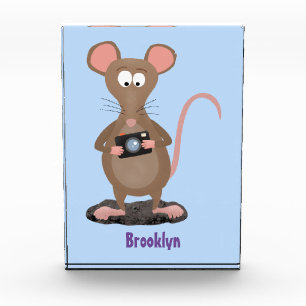 Funny rat met camera-cartoon illustratie fotoblokken