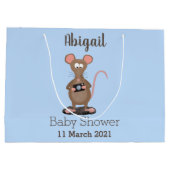 Funny rat met camera-cartoon illustratie groot cadeauzakje (Achterkant)