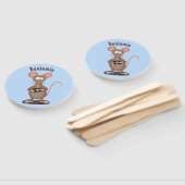 Funny rat met camera-cartoon illustratie handwaaier (Niet-gemonteerd)