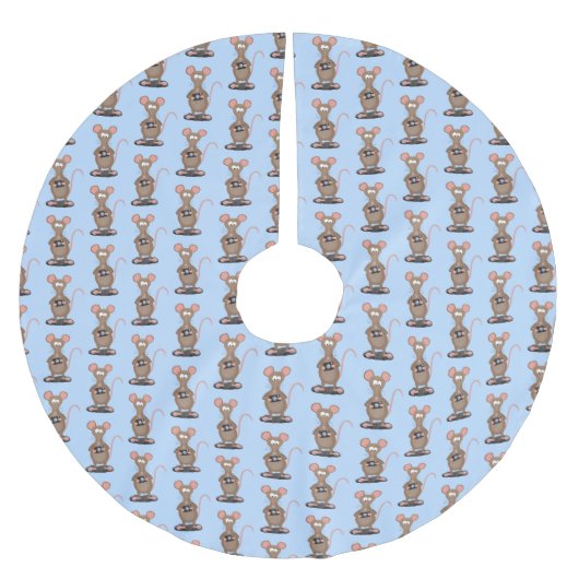 Funny rat met camera-cartoon illustratie kerstboom rok (Voorkant)