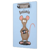 Funny rat met camera-cartoon illustratie klembord (Links)