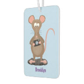Funny rat met camera-cartoon illustratie luchtverfrisser (Links)