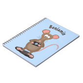 Funny rat met camera-cartoon illustratie notitieboek (Linkerzijde)
