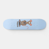 Funny rat met camera-cartoon illustratie persoonlijk skateboard (Horizontaal)