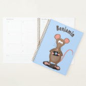 Funny rat met camera-cartoon illustratie planner (Display)