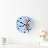 Funny rat met camera cartoon illustratie rond c ronde klok (Huis)