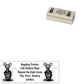 Funny rat met camera-cartoon illustratie rubberstempel (Gestempeld)