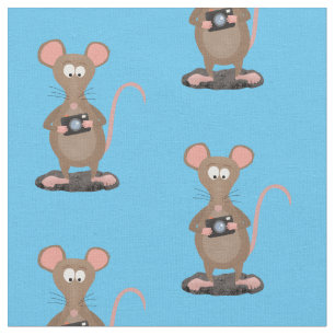 Funny rat met camera-cartoon illustratie stof