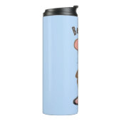 Funny rat met camera-cartoon illustratie thermosbeker (Gedraaid links)