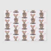 Funny rat met camera-cartoon illustratie tissuepapier (Voorkant)