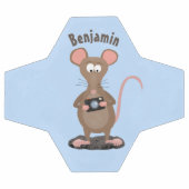 Funny rat met camera-cartoon illustratie voetbal (Enkel)