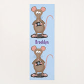 Funny rat met camera-cartoon illustratie yogamat (Achterkant)