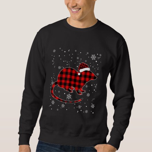 Funny Rat met Kerstmis, Pset Pajama Dieren Trui (Voorkant)
