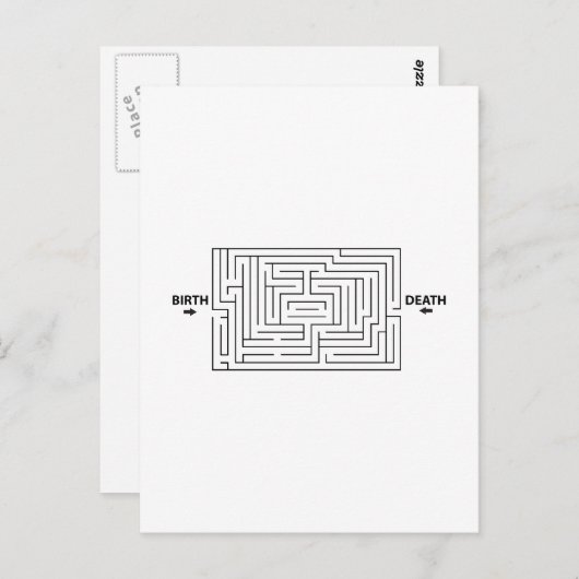 Funny Rat Race Maze Briefkaart (Voorkant / Achterkant)