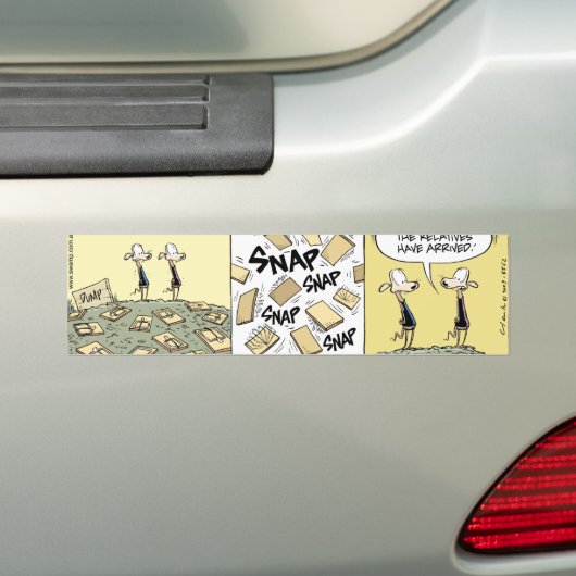 Funny Rat Trap Relatives Cartoon Bumpersticker (Op auto)