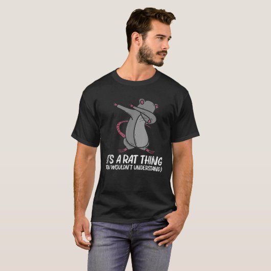 Funny Rat voor vrouwen die zwarte bruine knaagdier T-shirt (Voorkant volledig)