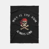 Funny Rate Quote - Why Is The Rum Always Gone_ , S Fleece Deken (Voorkant)