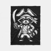 Funny Rate Raccoon  Fleece Deken (Voorkant)