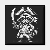 Funny Rate Raccoon  Magneet (Voorkant)