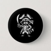 Funny Rate Raccoon  Ronde Button 5,7 Cm (Voorkant)
